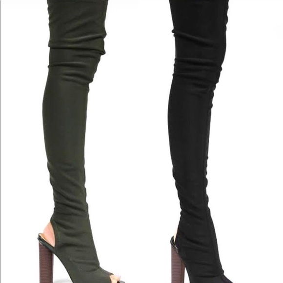 Peep toe over the knee boot, brand new! - Picture 3 of 3